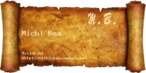 Michl Bea névjegykártya